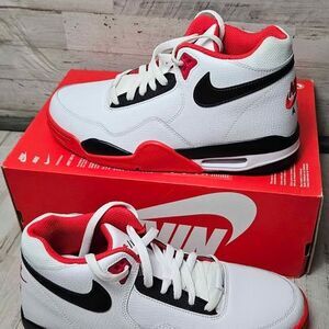 Nike Air Flight Legacy (Men 8.5) White/Black/Red – New